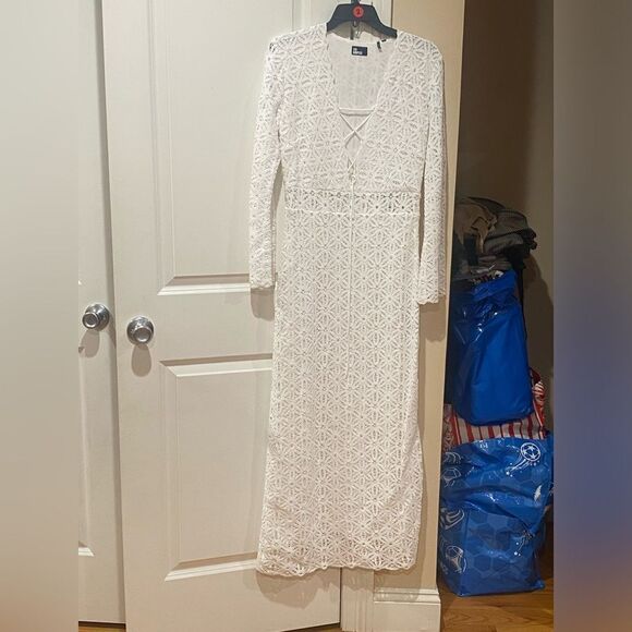The Kooples White Long Sleeve Dress - Picture 8 of 15
